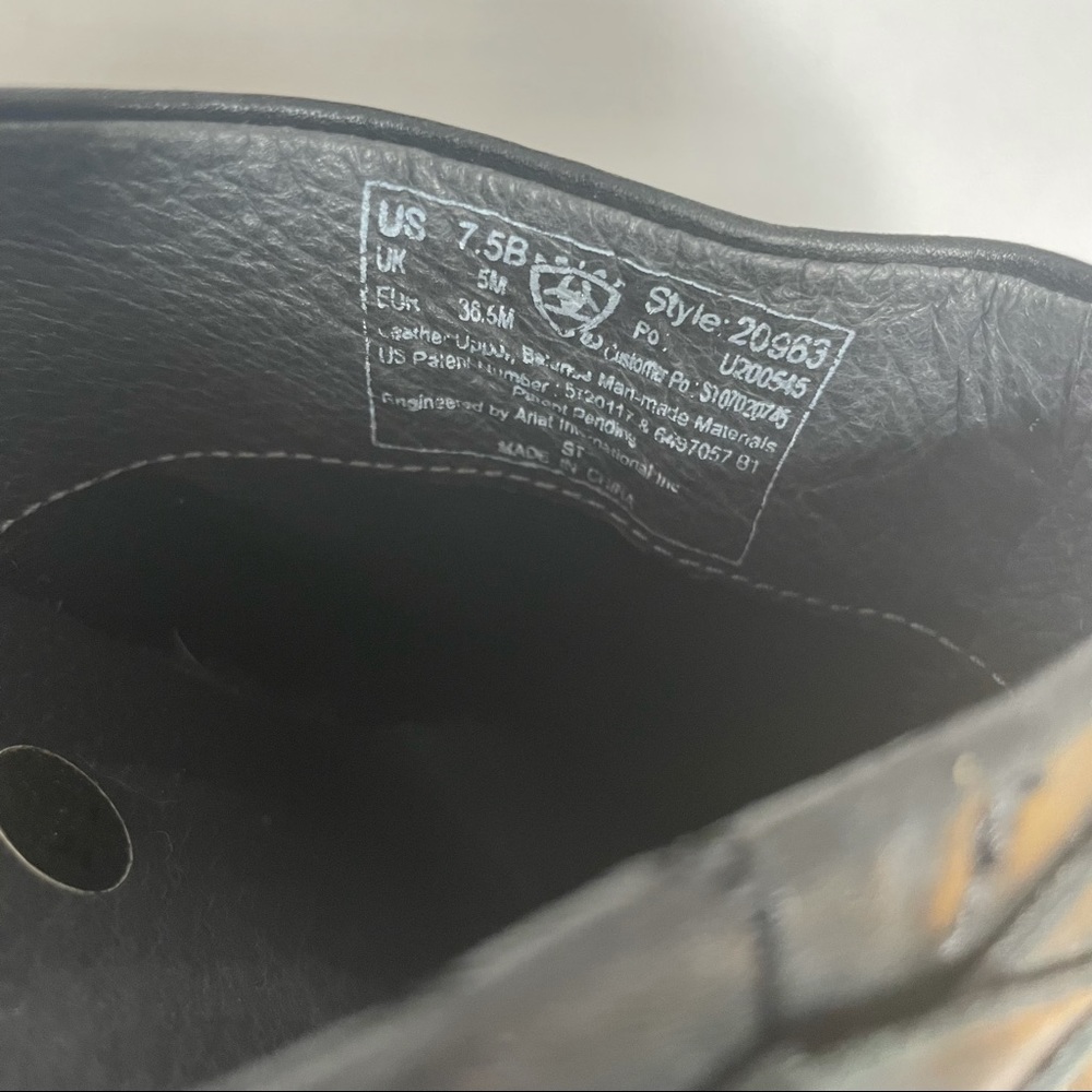 Ariat 7.5B Black Leather Wedge Mules Braided Strap - Picture 12 of 13